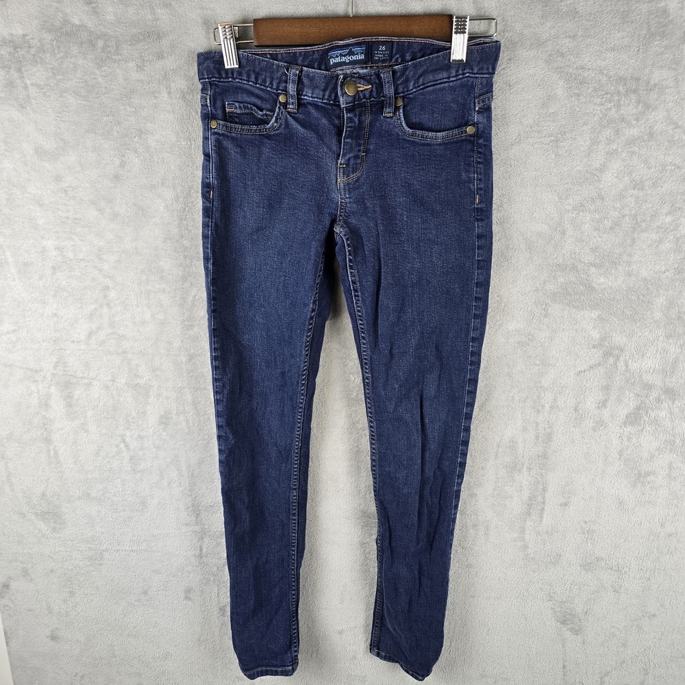Patagonia Womens‎ Slim Fit Jeans Dark Wash Organic Cotton Stretch Denim Size 26